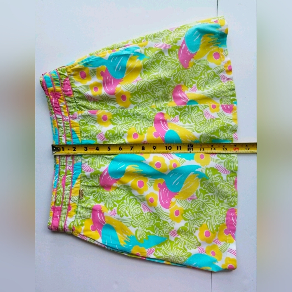 Lilly Pulitzer Women's Skirt Skort Parrots Jungle Print Bright Multicolor Size 0 - Picture 9 of 10